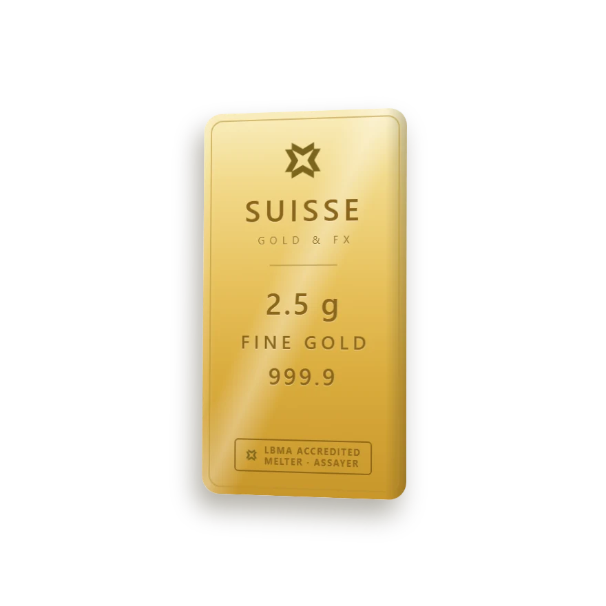 SUISSE златно кюлче 2.5 г