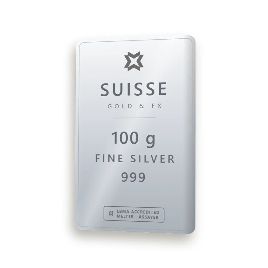 SUISSE сребърно кюлче 100 г